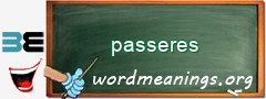 WordMeaning blackboard for passeres